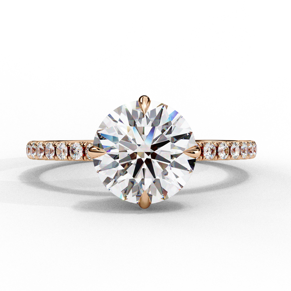 Sparkling Round Cut Engagement Ring