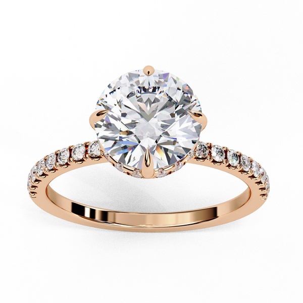 Sparkling Round Cut Engagement Ring