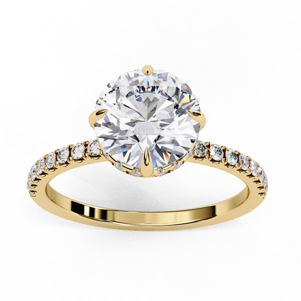 Sparkling Round Cut Engagement Ring
