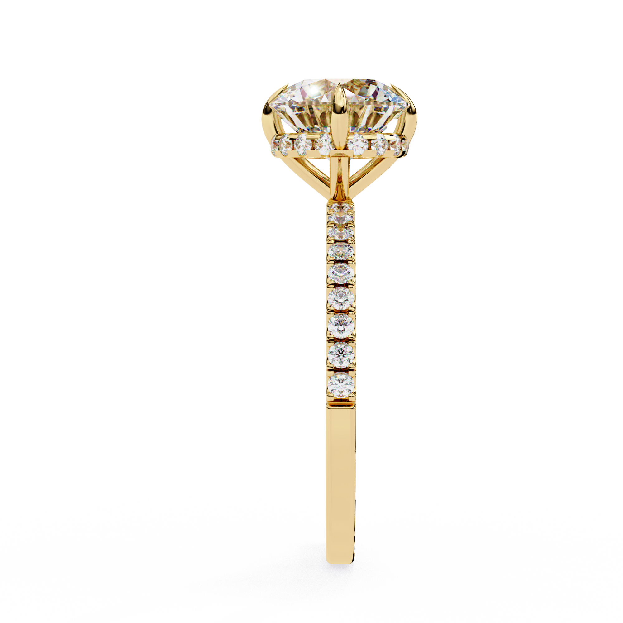 Sparkling Round Cut Engagement Ring