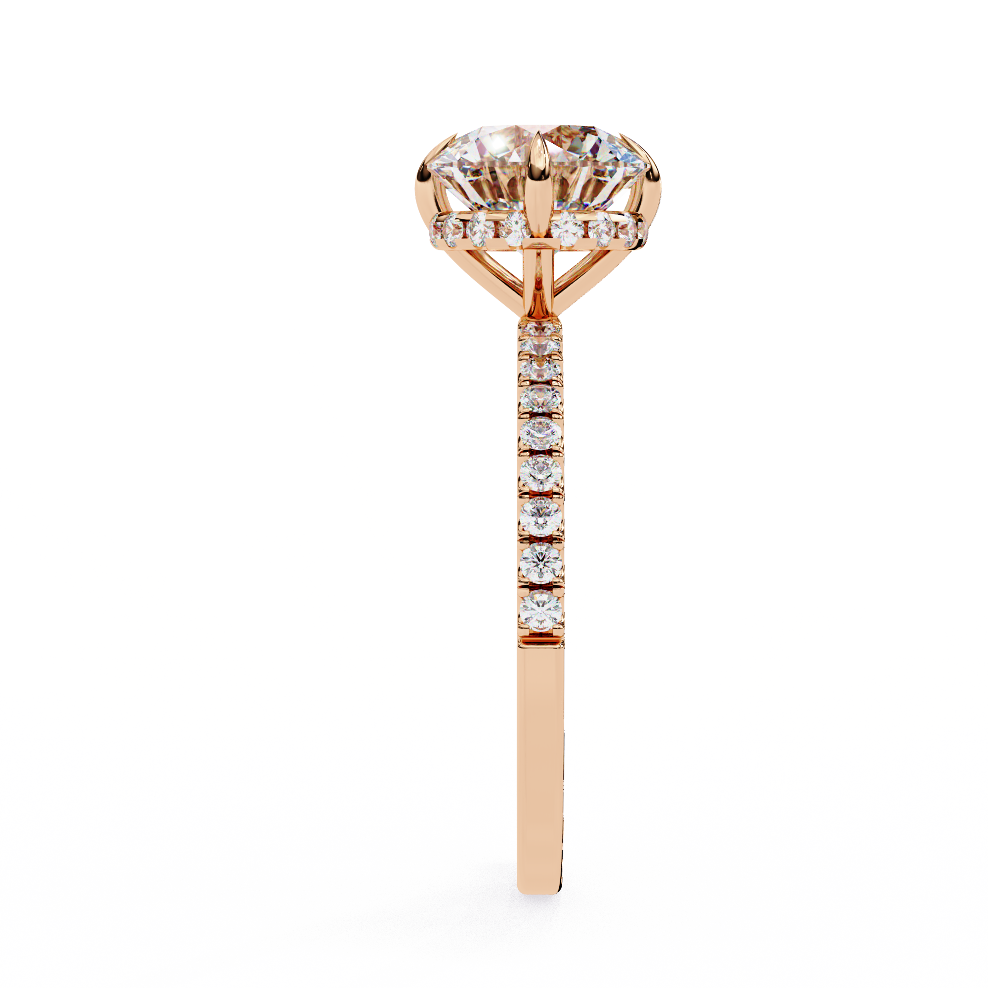 Sparkling Round Cut Engagement Ring