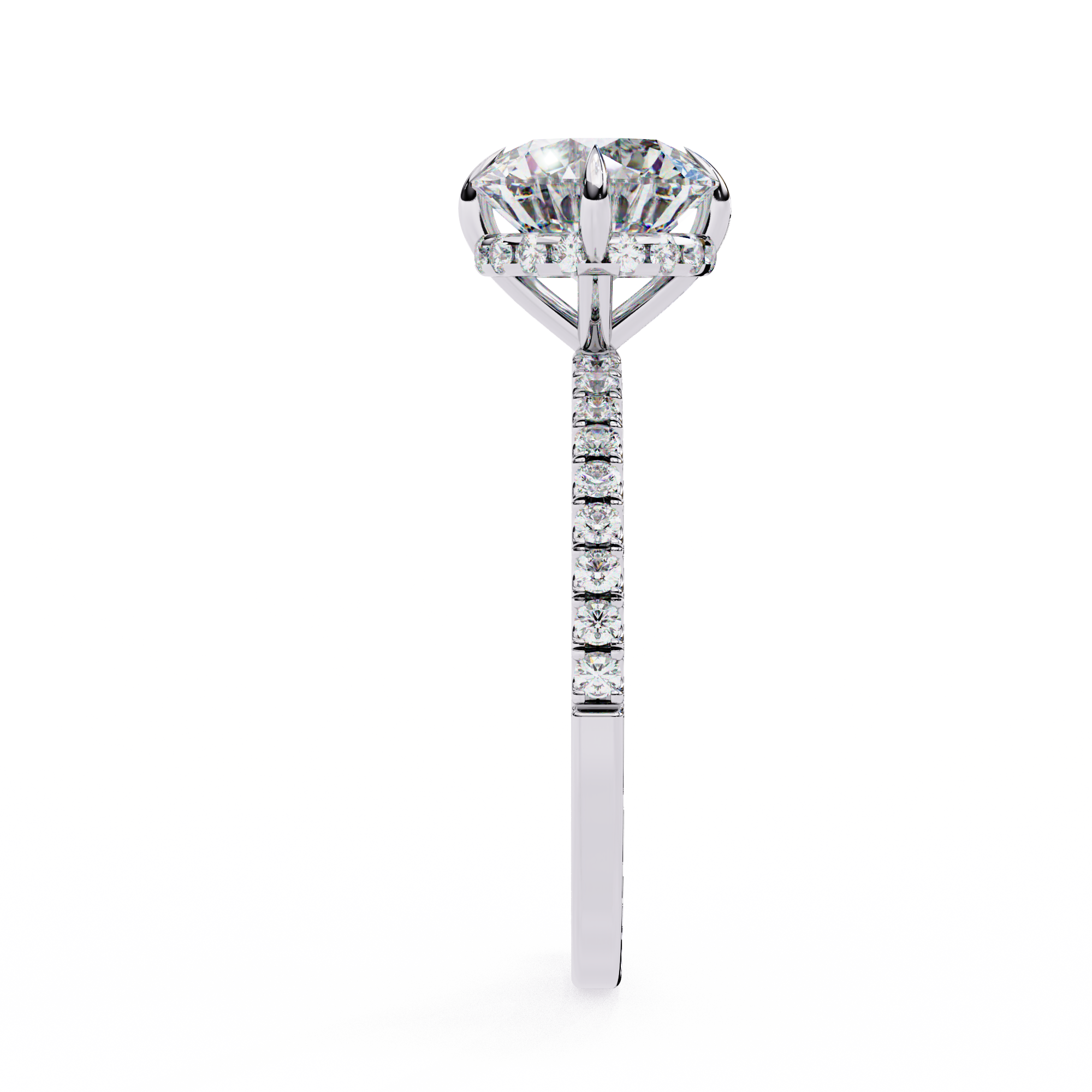 Sparkling Round Cut Engagement Ring