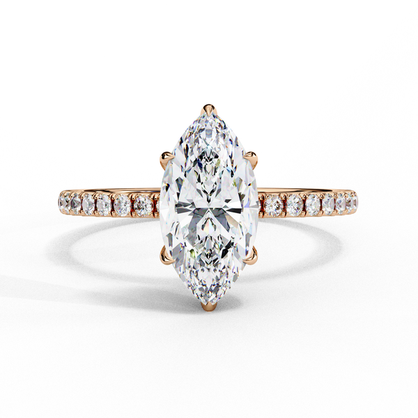 Sparkling Marquise Cut Engagement Ring