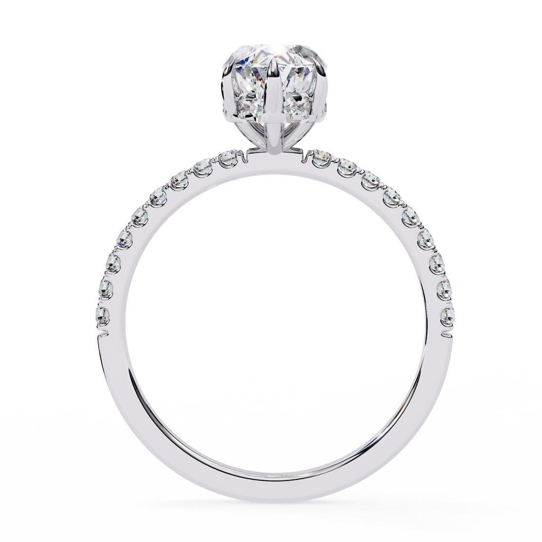 Sparkling Marquise Cut Engagement Ring