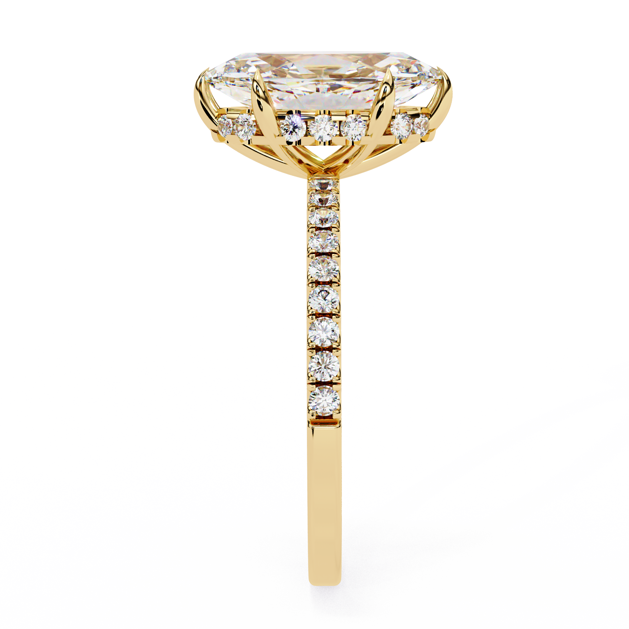 Sparkling Marquise Cut Engagement Ring