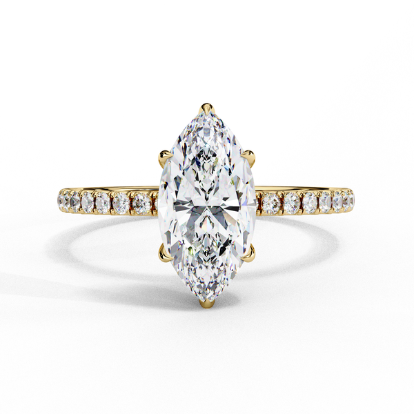 Sparkling Marquise Cut Engagement Ring