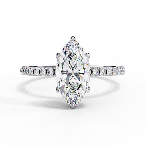 Sparkling Marquise Cut Engagement Ring