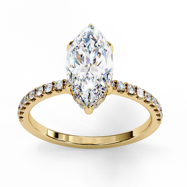 Sparkling Marquise Cut Engagement Ring