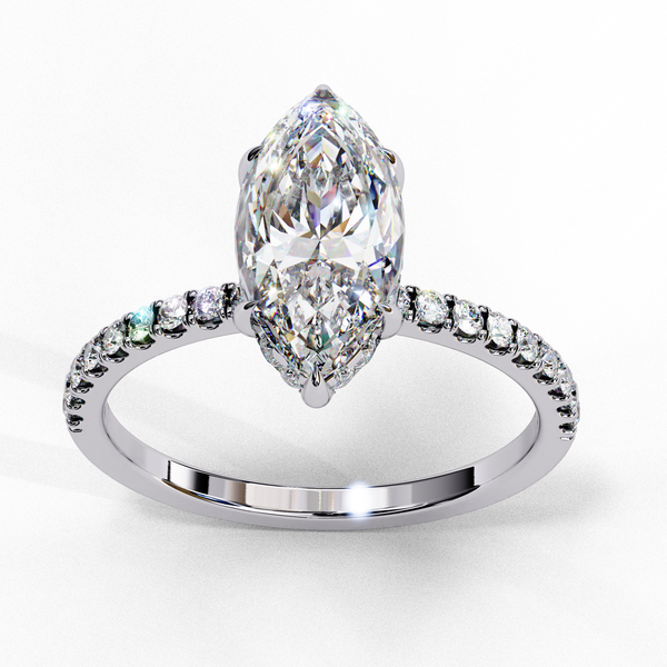 Sparkling Marquise Cut Engagement Ring