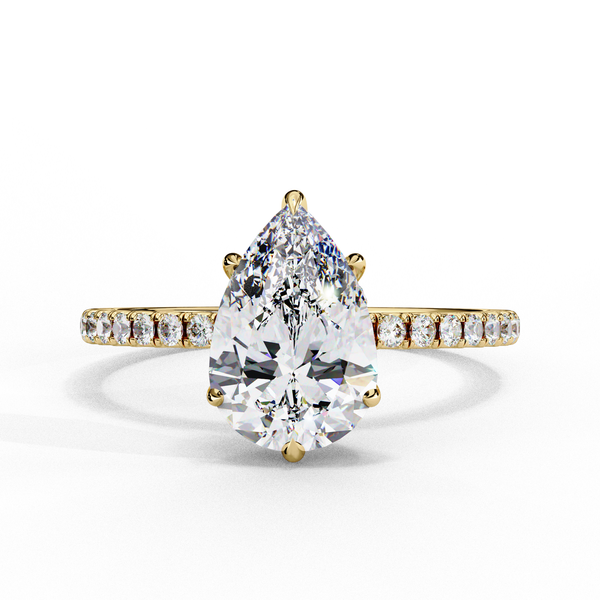 Classic Pear Shape Diamond Ring