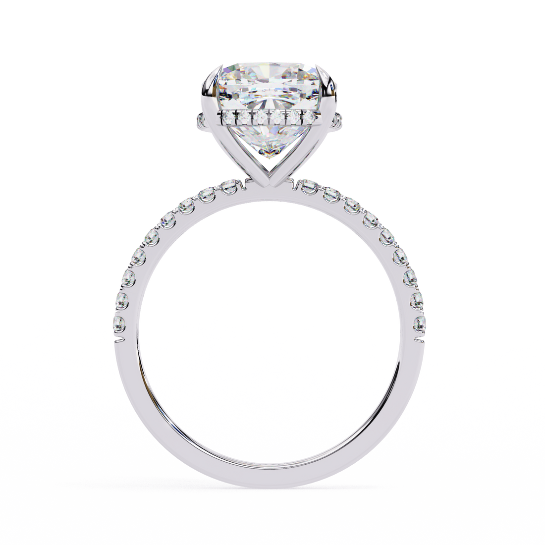 Eternal Glow-Cushion-Cut with Hidden Halo