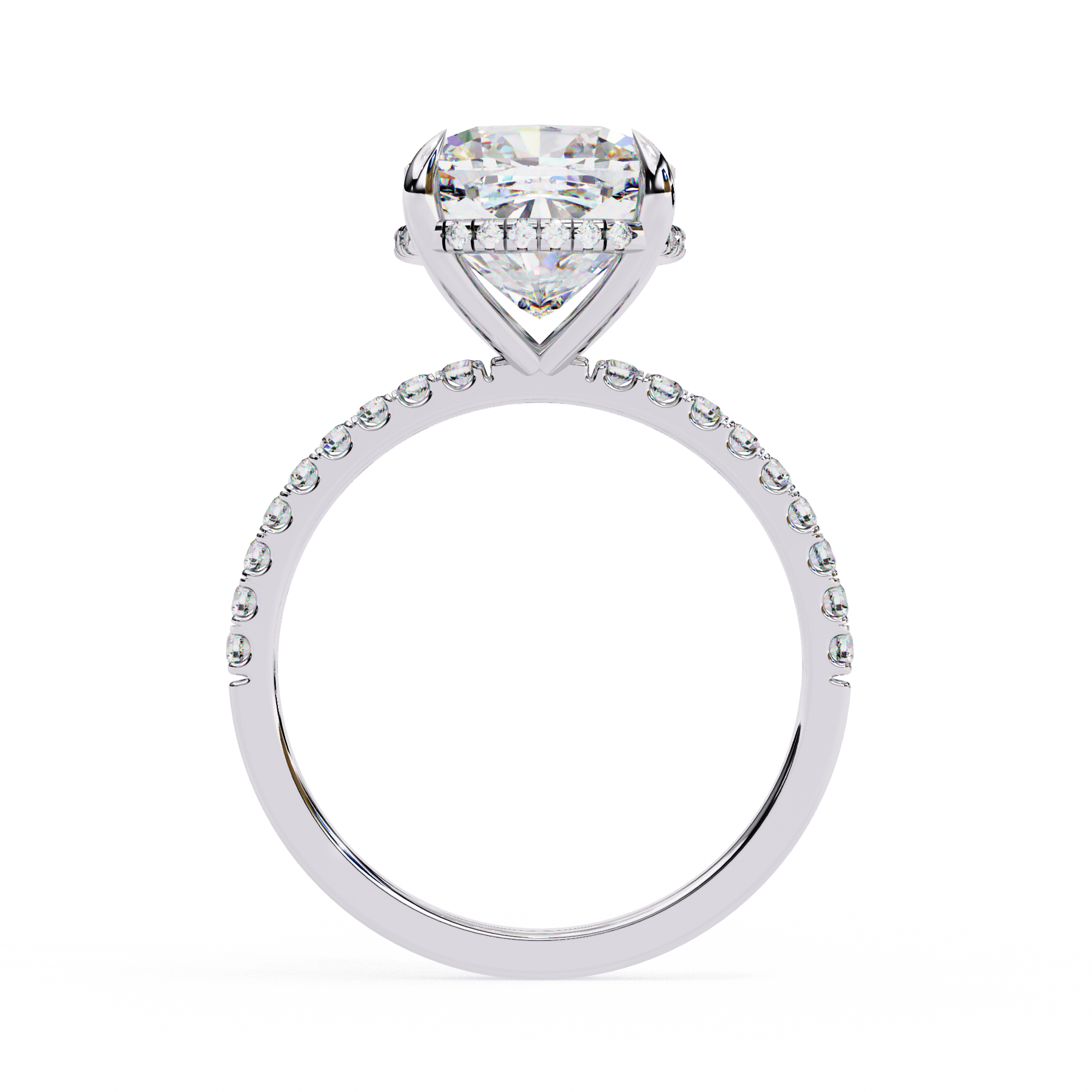 Eternal Glow-Cushion-Cut with Hidden Halo