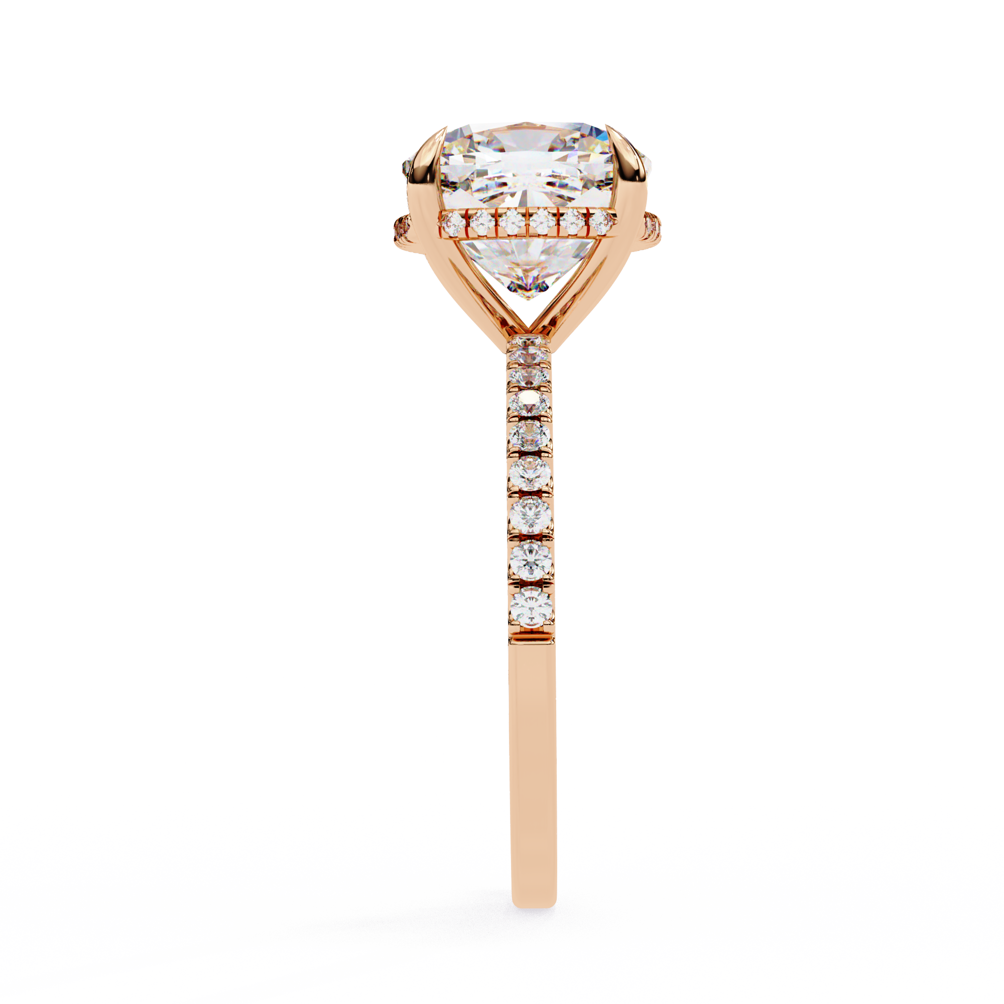 Eternal Glow-Cushion-Cut with Hidden Halo