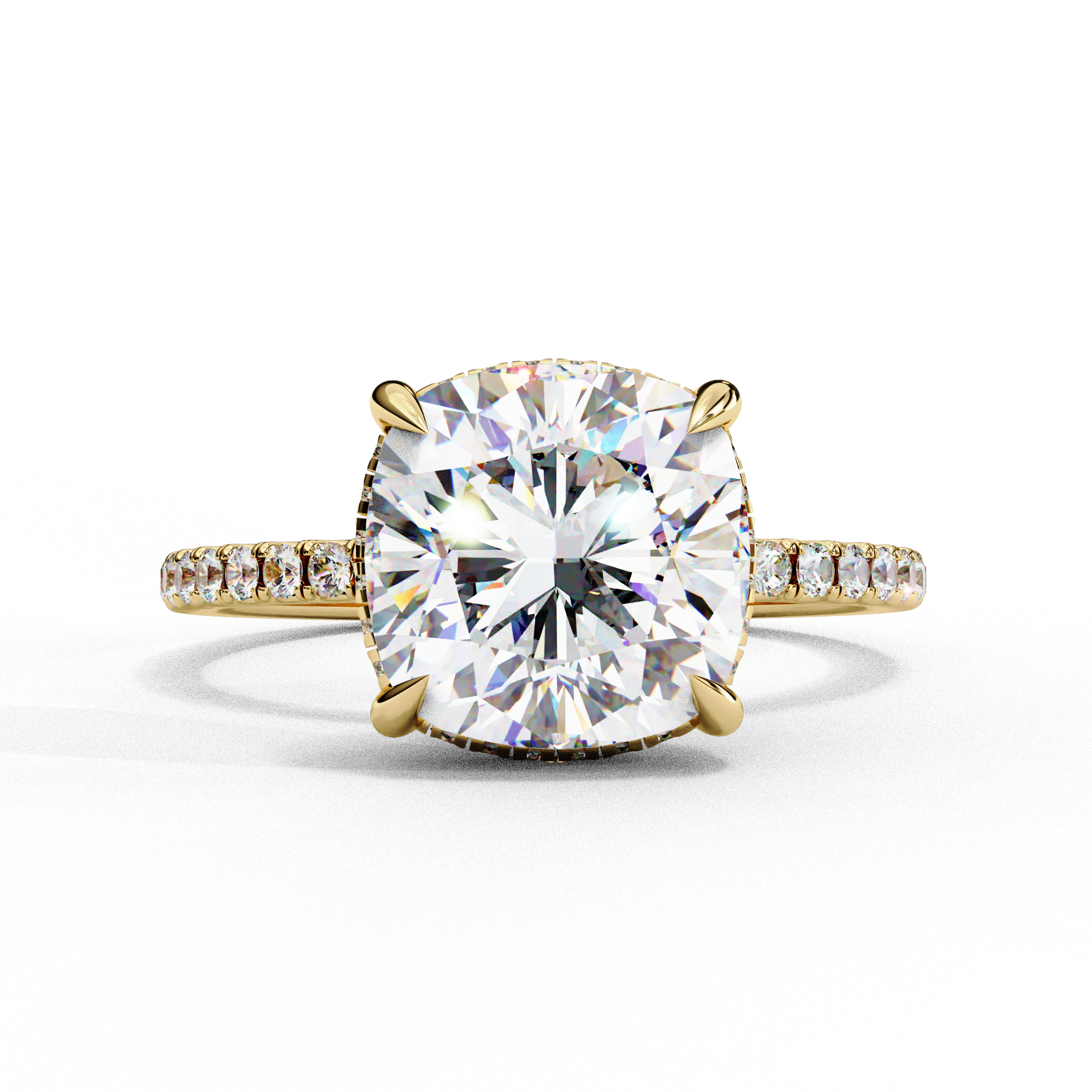 Eternal Glow-Cushion-Cut with Hidden Halo