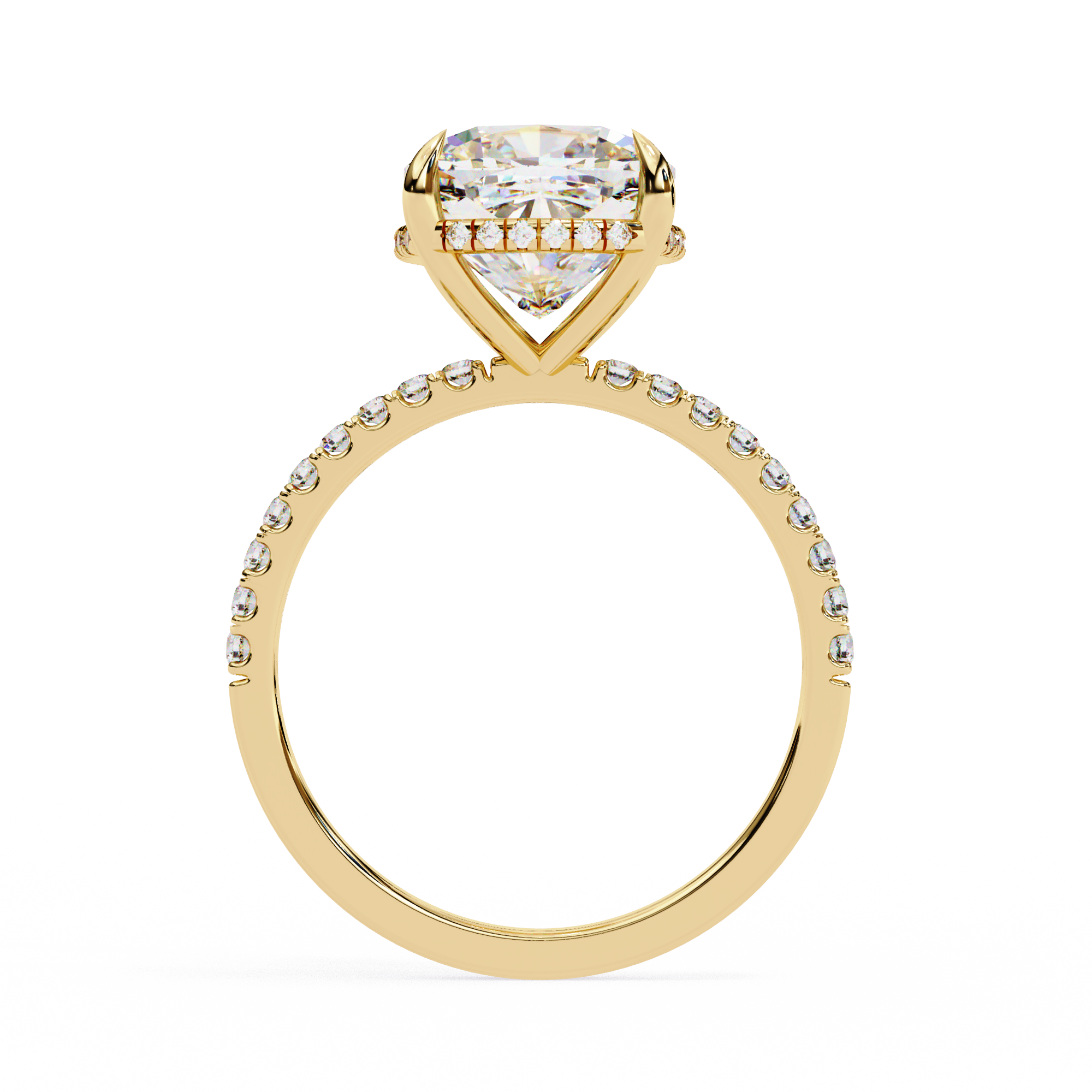 Eternal Glow-Cushion-Cut with Hidden Halo