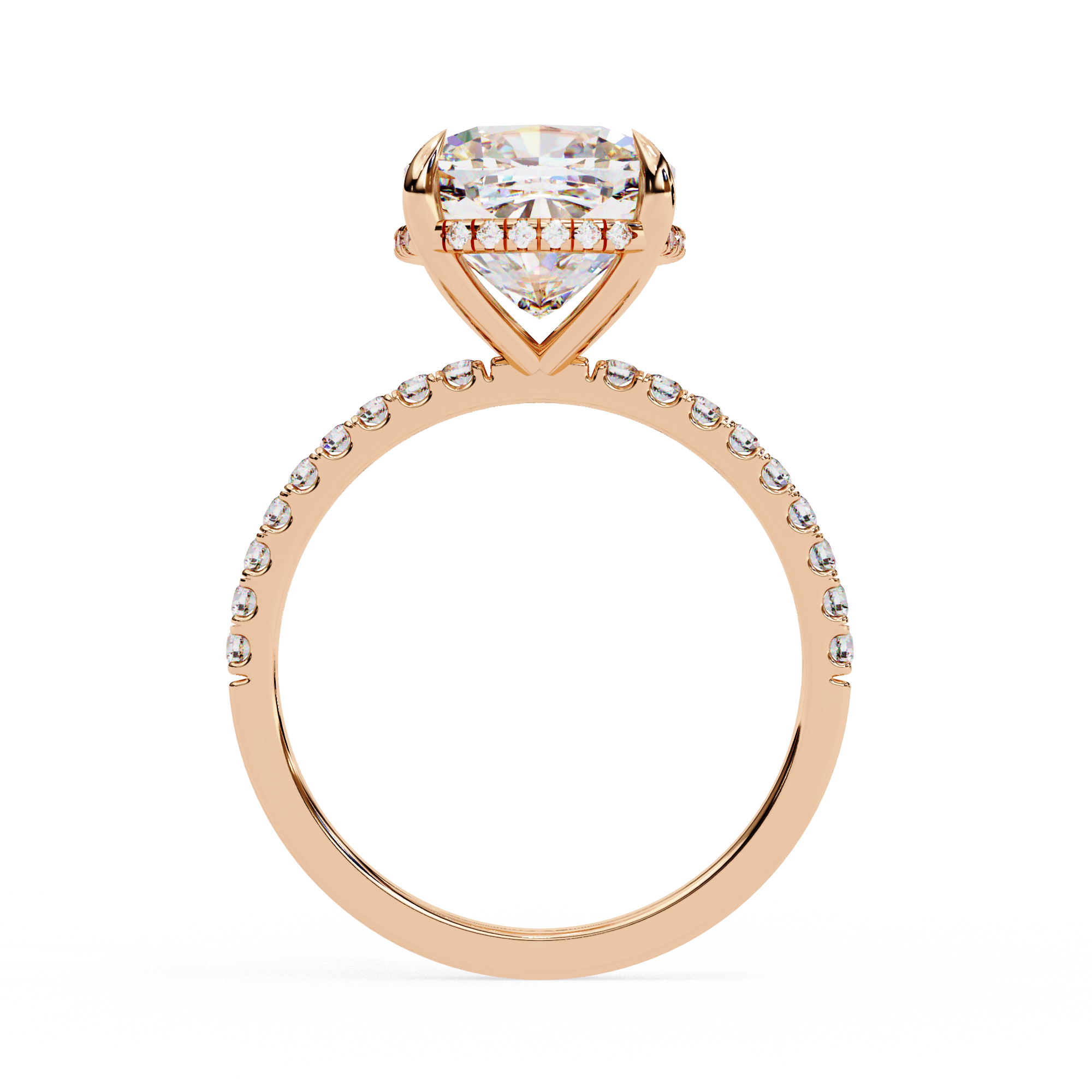 Eternal Glow-Cushion-Cut with Hidden Halo