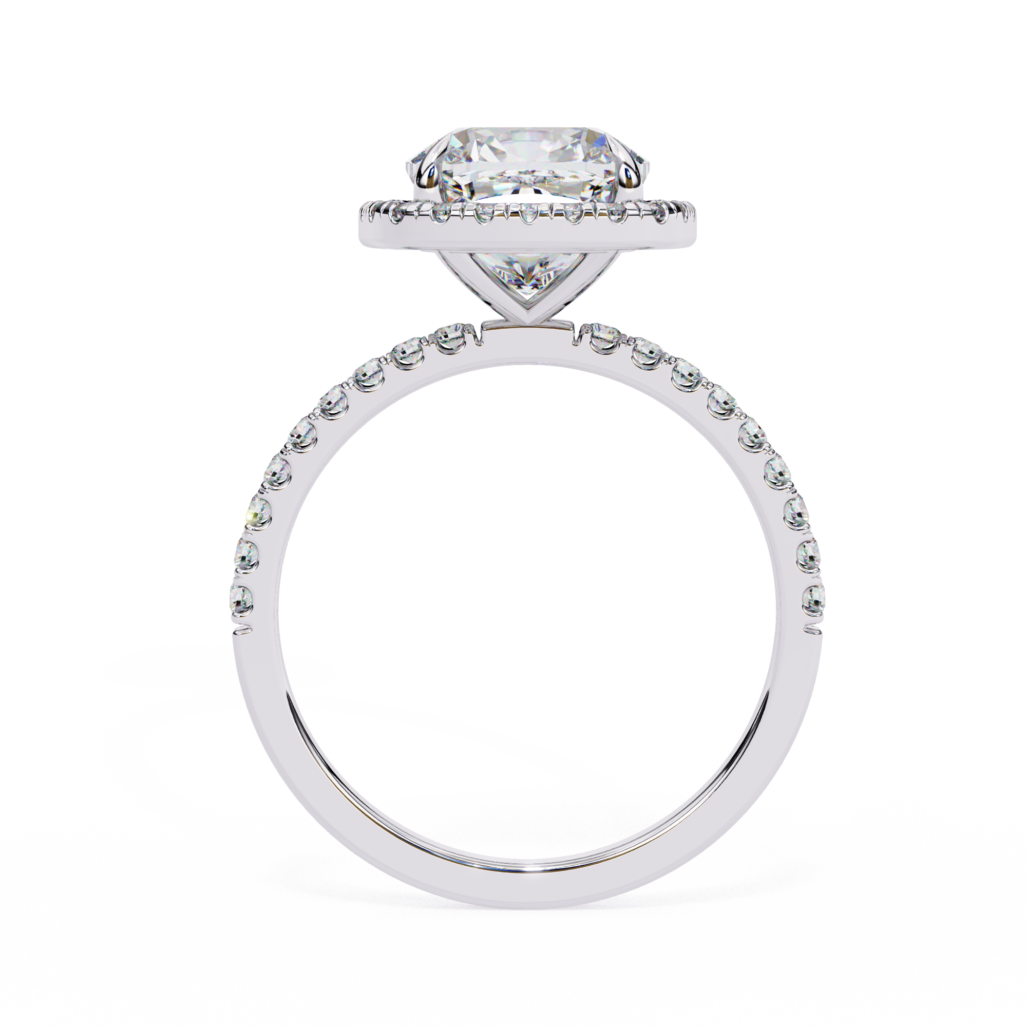 Designer Cushion Halo Diamond Ring