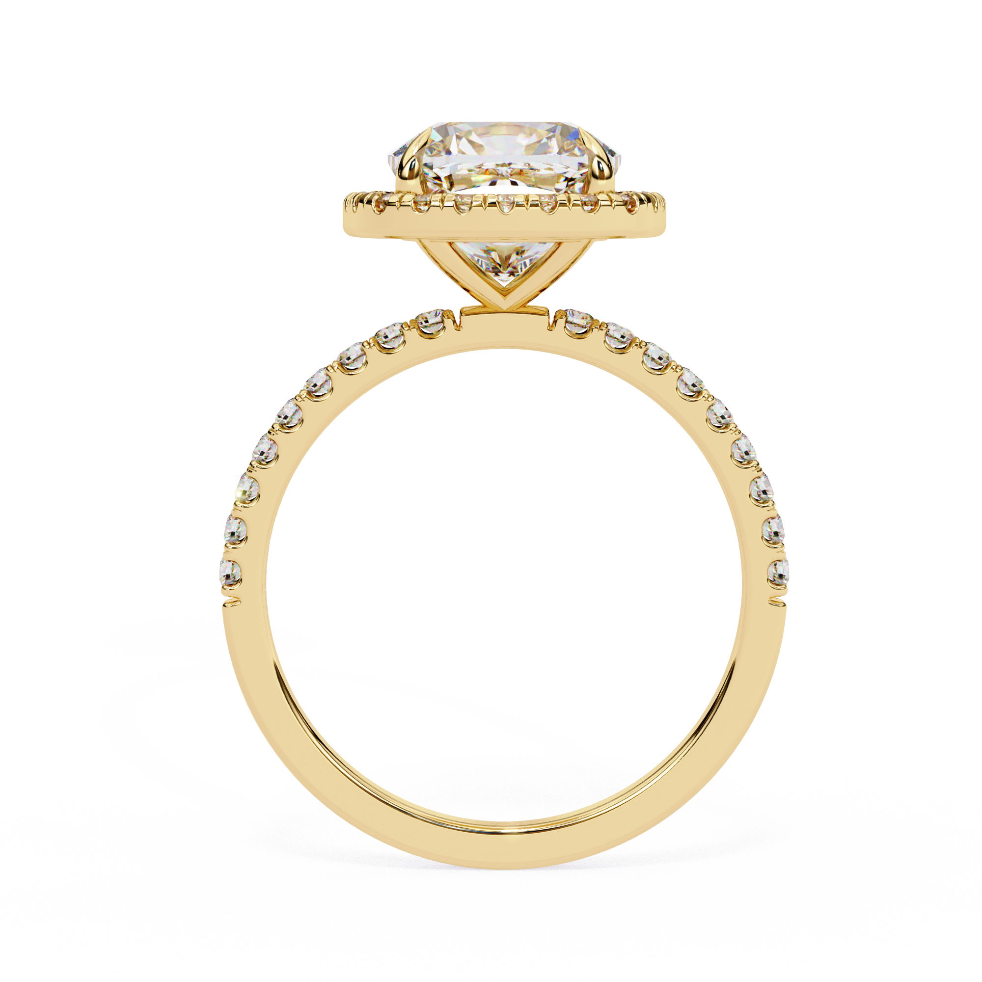 Designer Cushion Halo Diamond Ring