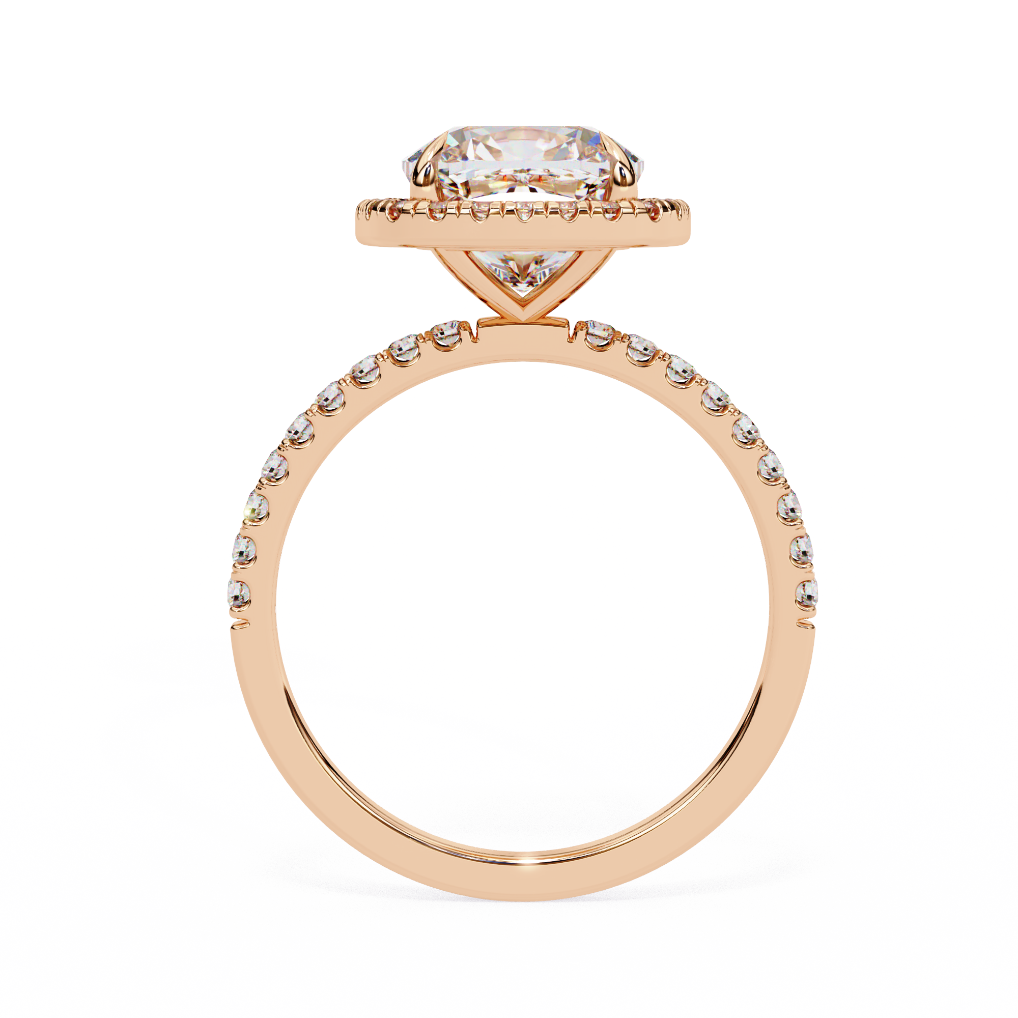 Designer Cushion Halo Diamond Ring
