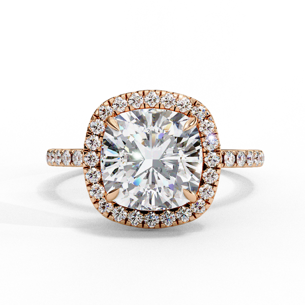 Designer Cushion Halo Diamond Ring