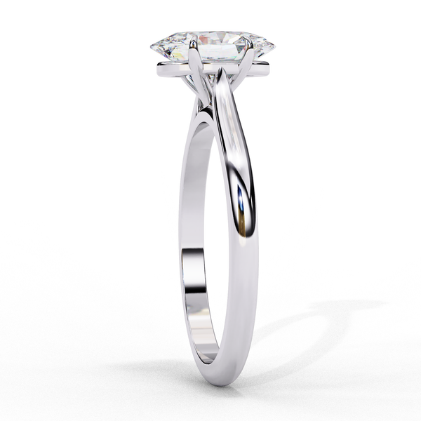 Elegant Oval Rectangular Diamond Ring