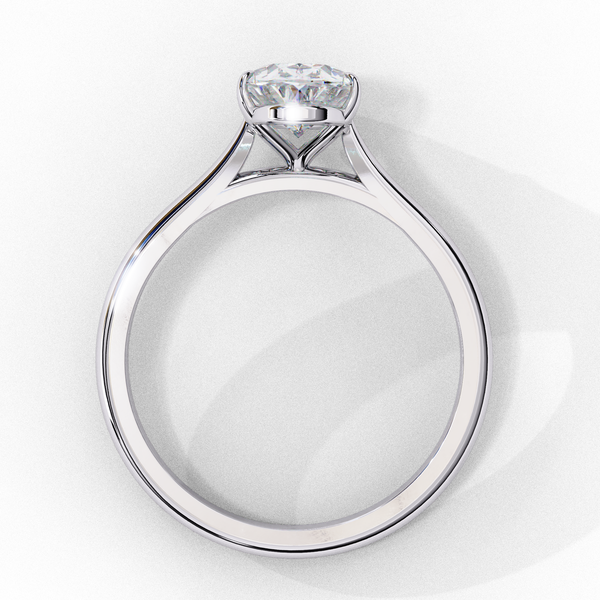 Elegant Oval Rectangular Diamond Ring