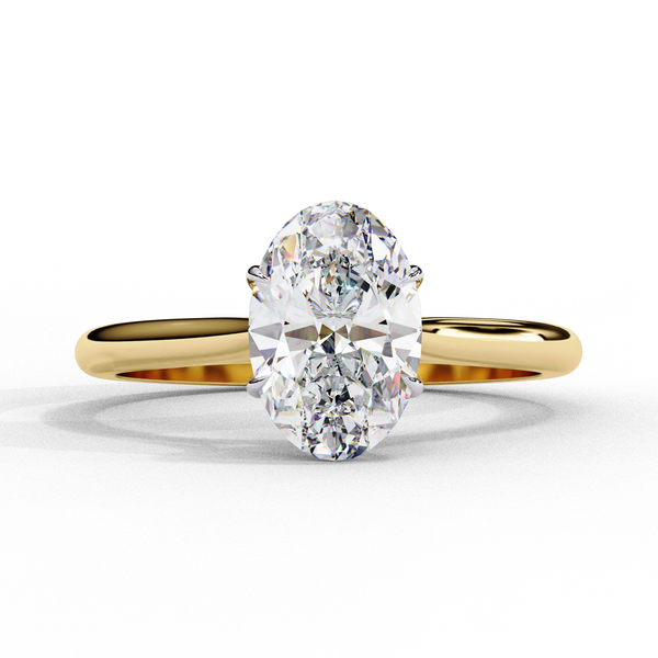 Elegant Oval Rectangular Diamond Ring