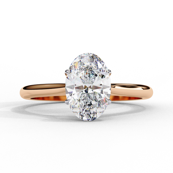 Elegant Oval Rectangular Diamond Ring