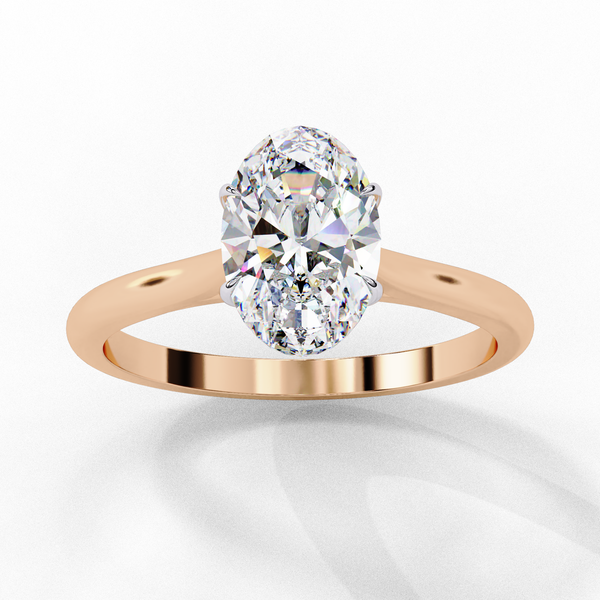 Elegant Oval Rectangular Diamond Ring