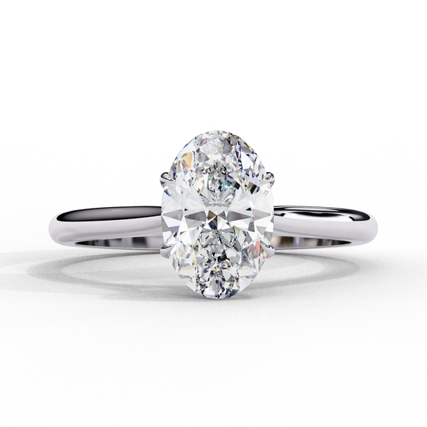 Elegant Oval Rectangular Diamond Ring