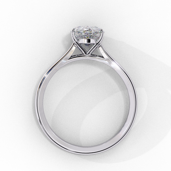 Elegant Pear Rectangular Diamond Ring