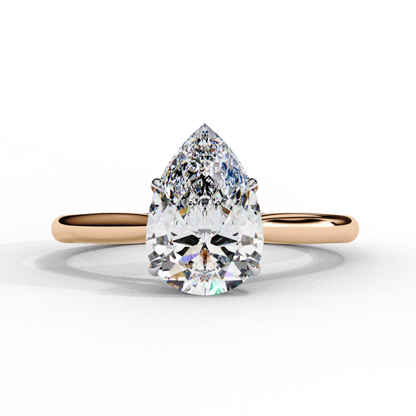 Elegant Pear Rectangular Diamond Ring