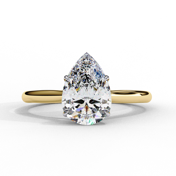 Elegant Pear Rectangular Diamond Ring