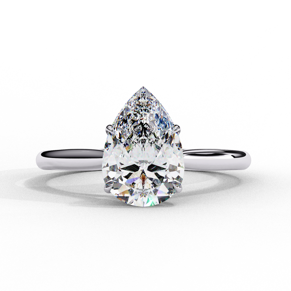 Elegant Pear Rectangular Diamond Ring