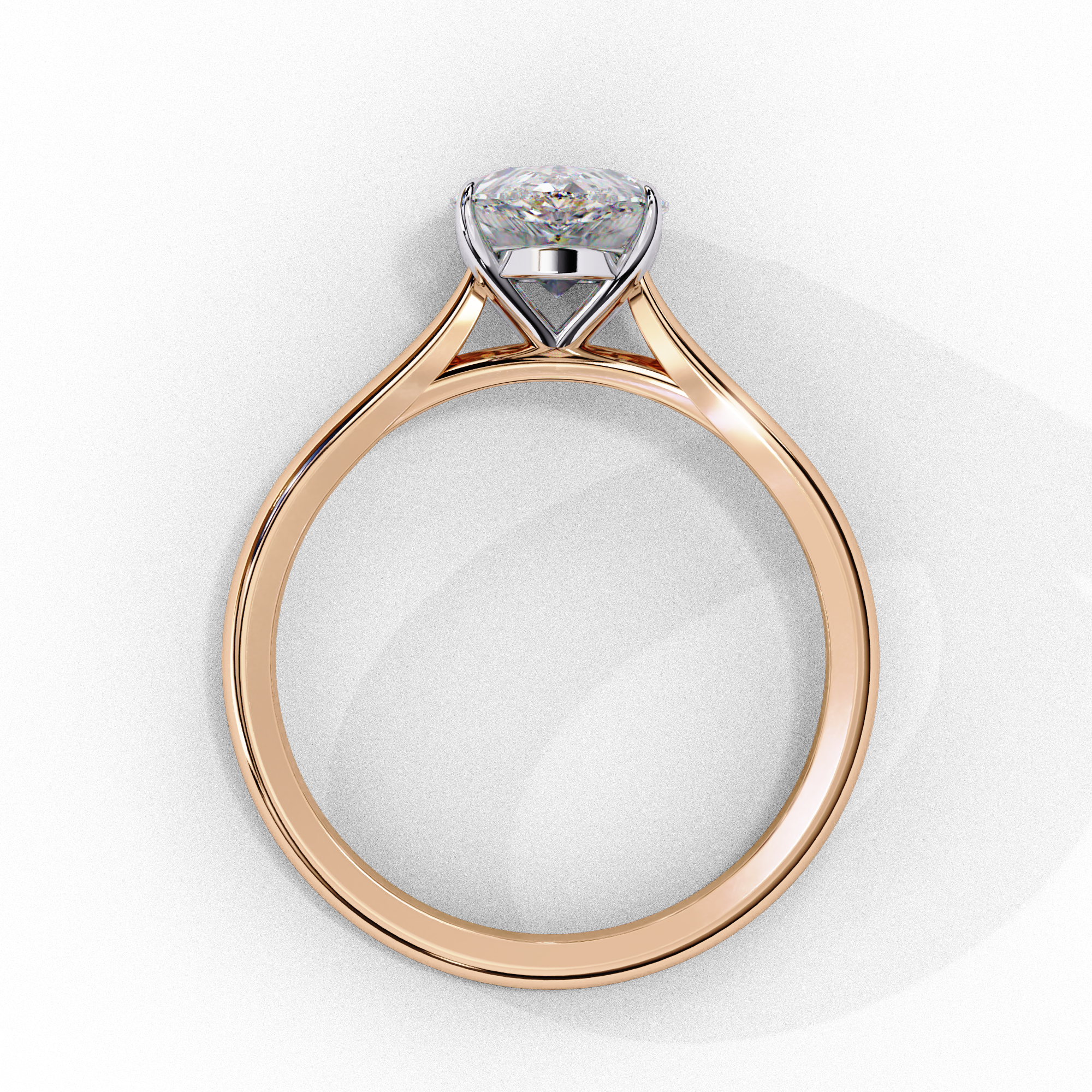 Elegant Pear Rectangular Diamond Ring