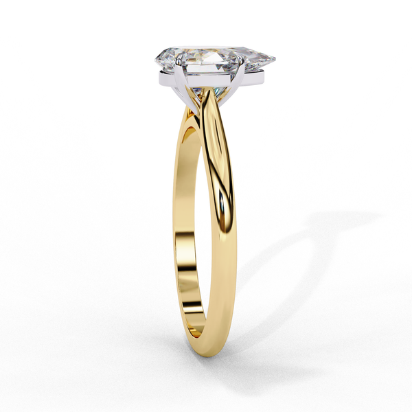 Elegant Pear Rectangular Diamond Ring