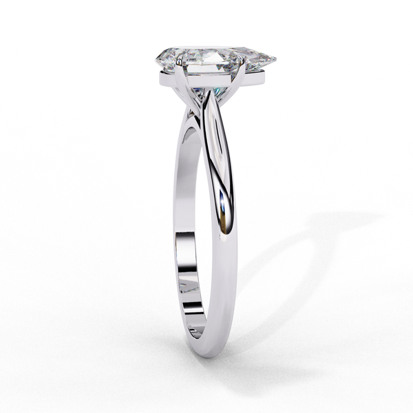 Elegant Pear Rectangular Diamond Ring