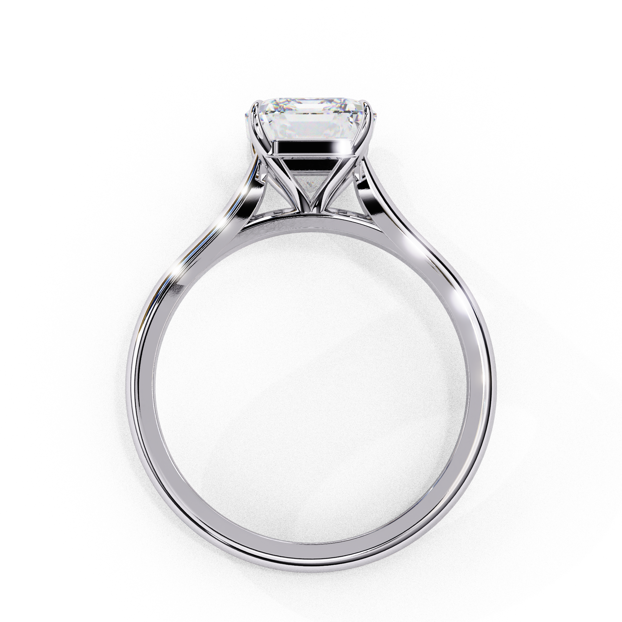 Elegant Radiant Rectangular Diamond Ring