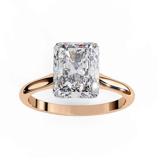 Elegant Radiant Rectangular Diamond Ring