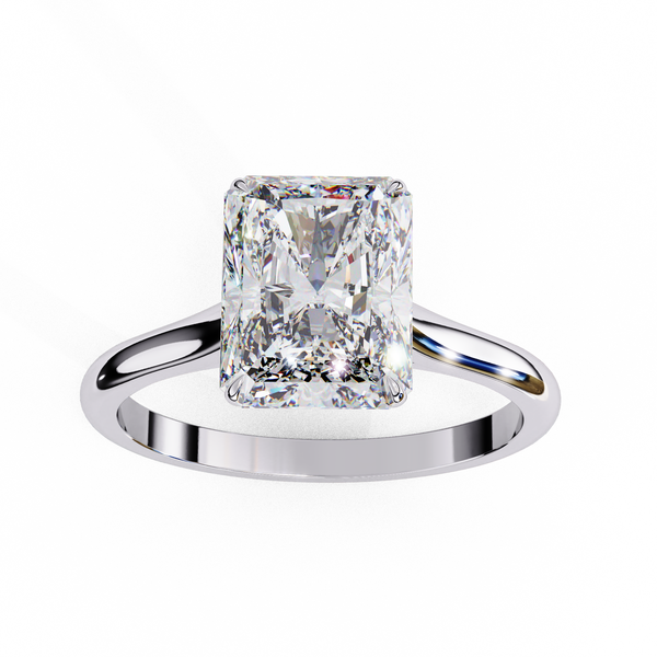 Elegant Radiant Rectangular Diamond Ring