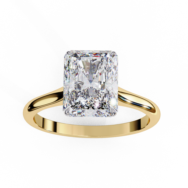 Elegant Radiant Rectangular Diamond Ring