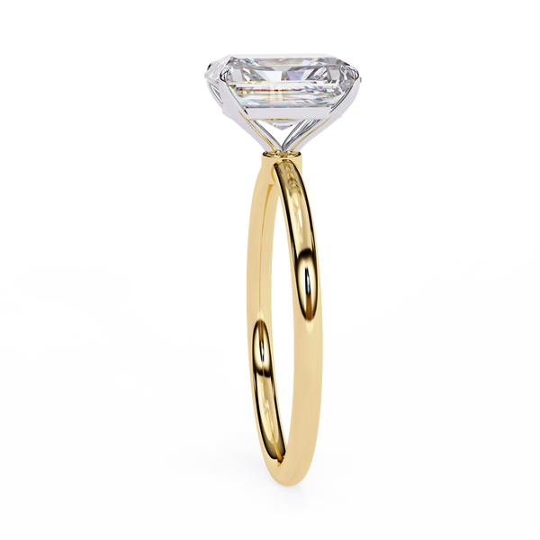 Elegant Radiant Cut Solitaire Diamond Ring