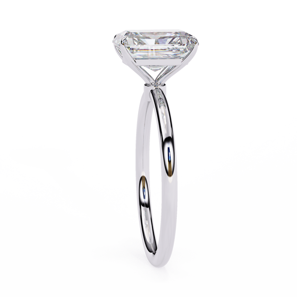 Elegant Radiant Cut Solitaire Diamond Ring