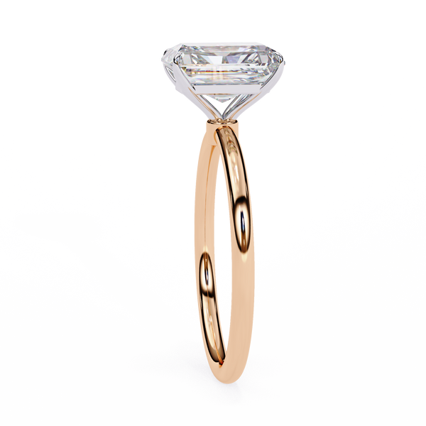 Elegant Radiant Cut Solitaire Diamond Ring