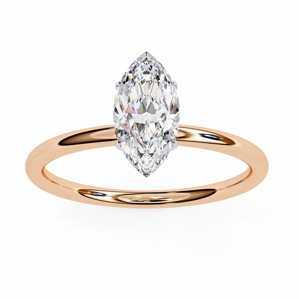Elegant Marquise Cut Solitaire Diamond Ring