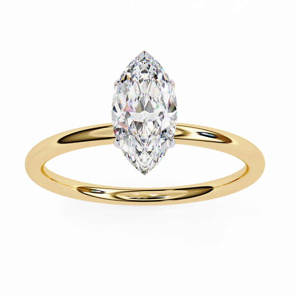 Elegant Marquise Cut Solitaire Diamond Ring