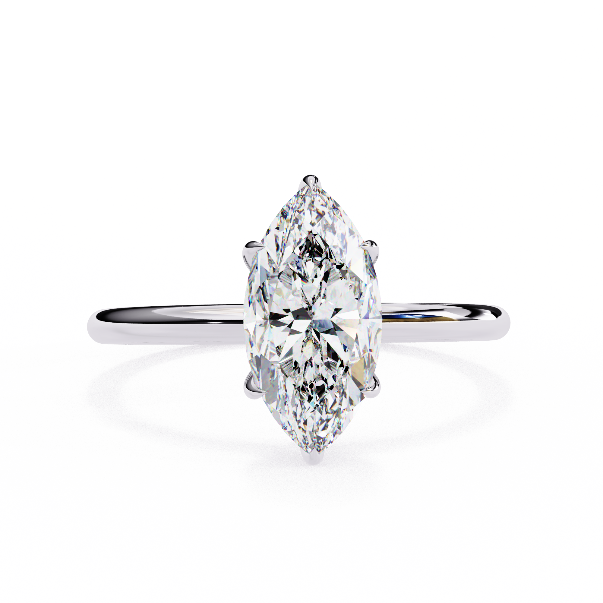 Elegant Marquise Cut Solitaire Diamond Ring