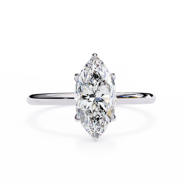 Elegant Marquise Cut Solitaire Diamond Ring