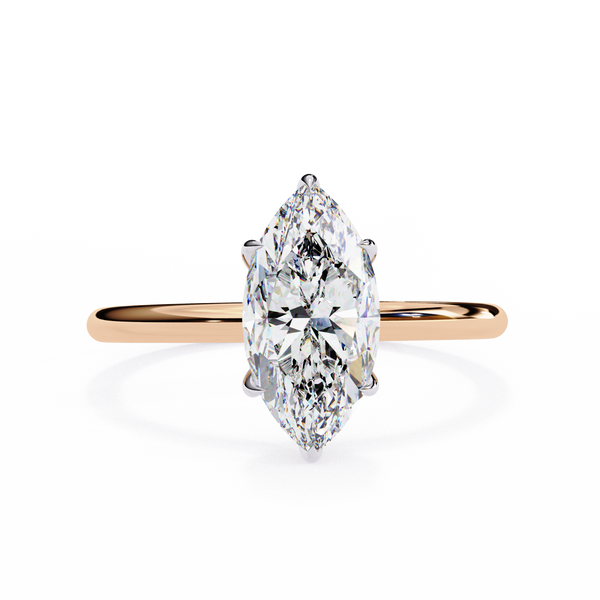Elegant Marquise Cut Solitaire Diamond Ring