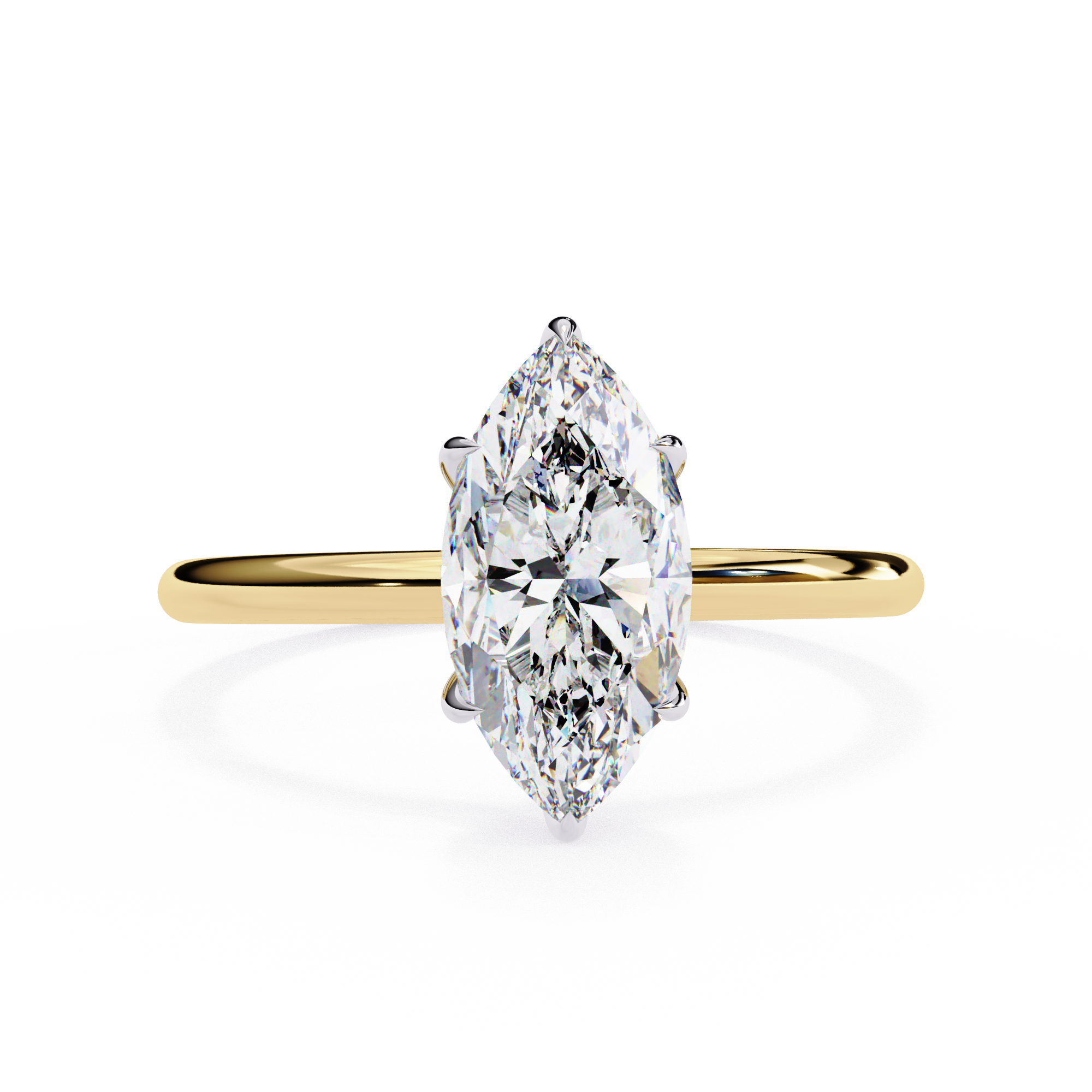 Elegant Marquise Cut Solitaire Diamond Ring